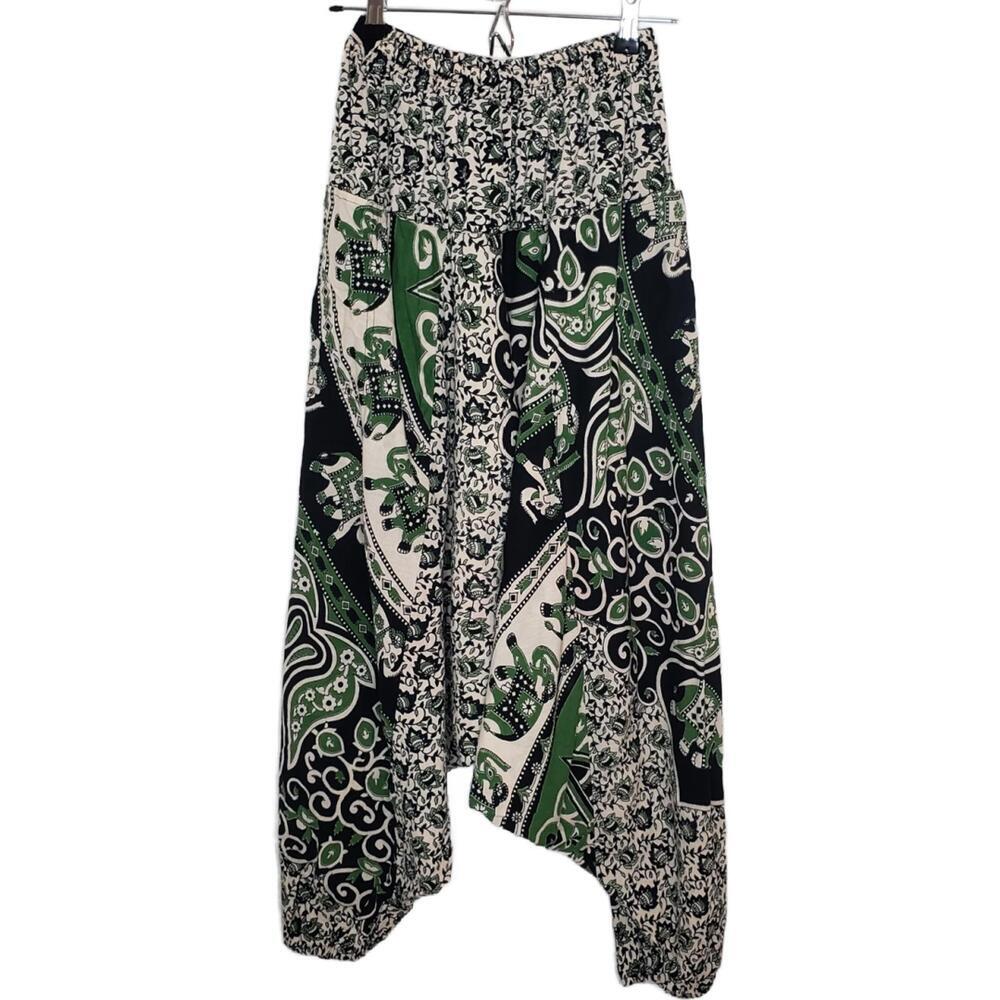 Made in Nepal 100% Wool Sz XS/S Elephant Paisley Print Harem Pant(1861) - Picture 4 of 5